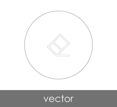 silgi simgesi vektör illüstrasyonu 