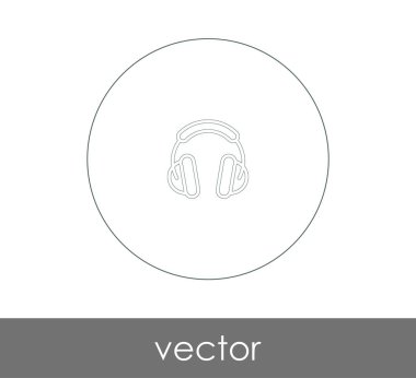 Çağrı Merkezi, ses kulaklık kutsal kişilerin resmi, vektör çizim için kulaklık simgesi