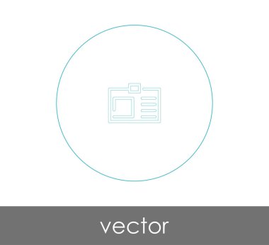 web tasarım ve uygulamalar için kimlik kartı simge