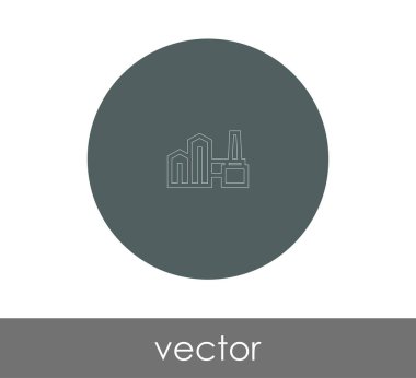 web tasarım ve uygulamalar için fabrika simge vektör çizim