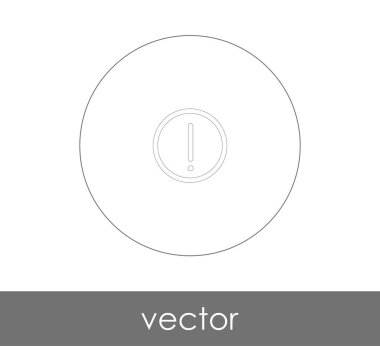 ünlem işareti simgesi, logo, vektör çizim 