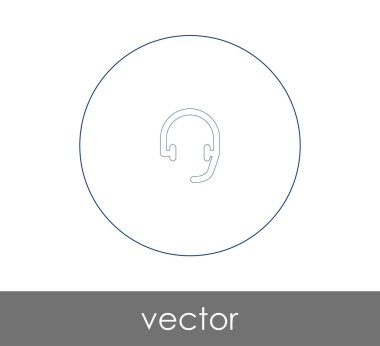 vektör çizim tasarım kulaklıklar simgesinin