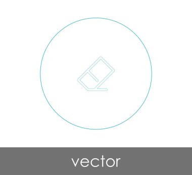 silgi simgesi vektör illüstrasyonu 