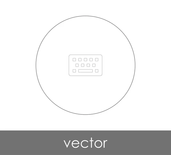 Ícone Teclado Vetor Ilustração Logotipo — Vetor de Stock