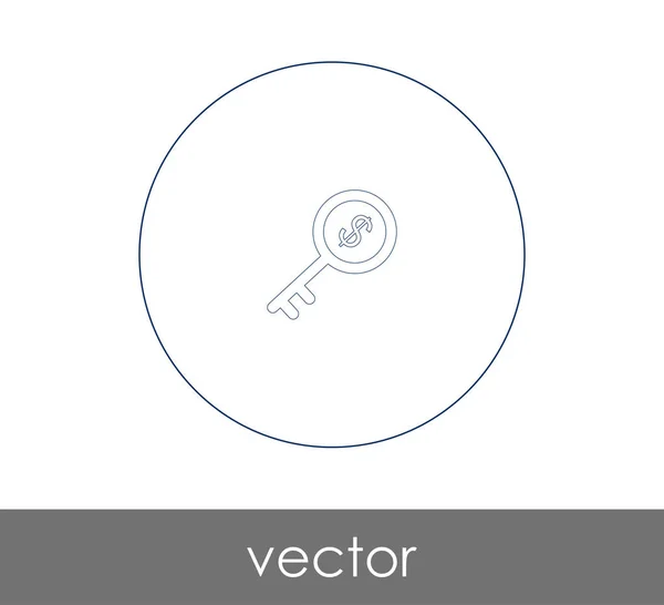 Icono Clave Para Diseño Web Las Aplicaciones — Vector de stock
