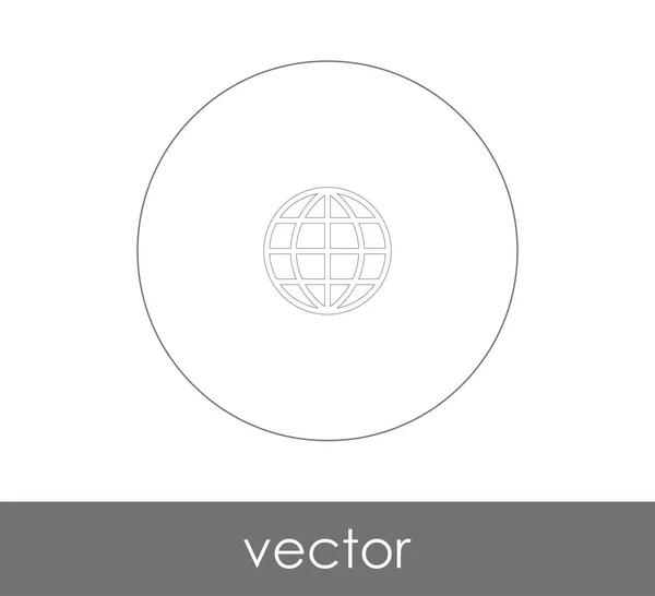 Icono Globo Para Diseño Web Aplicaciones — Vector de stock