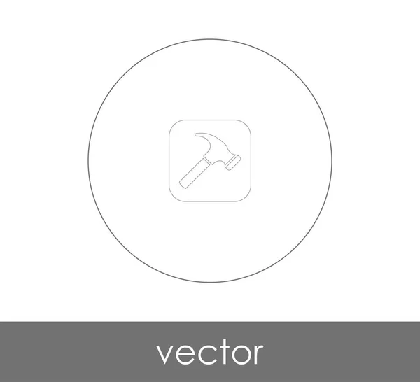 Ikona Kladivo Pro Webdesign Aplikace — Stockový vektor