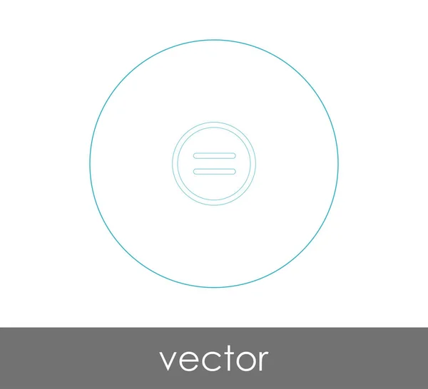 Equal Icon Vector Illustration Logo — Stock Vector