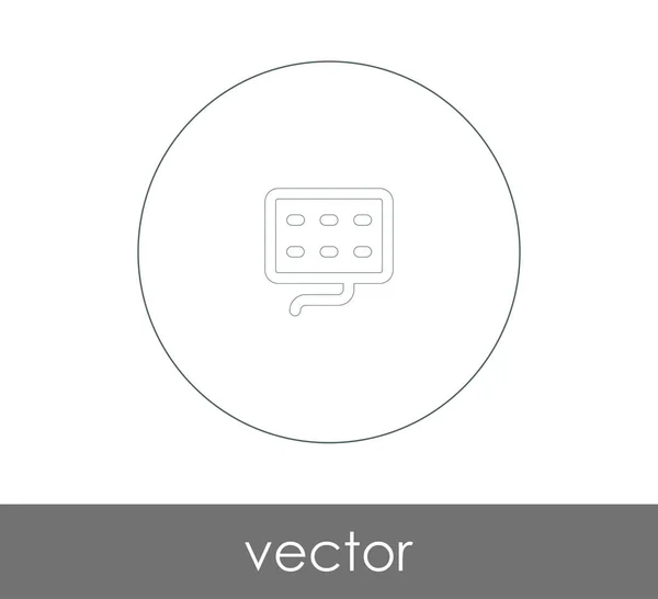 Vector Illustration Design Keyboard Icon — Stock Vector