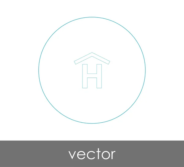 Векторная Иллюстрация Дизайна Иконки Знака Отеля — стоковый вектор