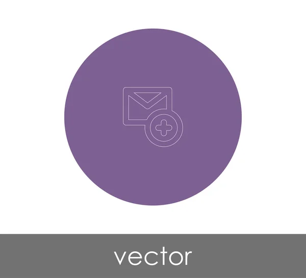 Añadir icono de correo electrónico — Vector de stock