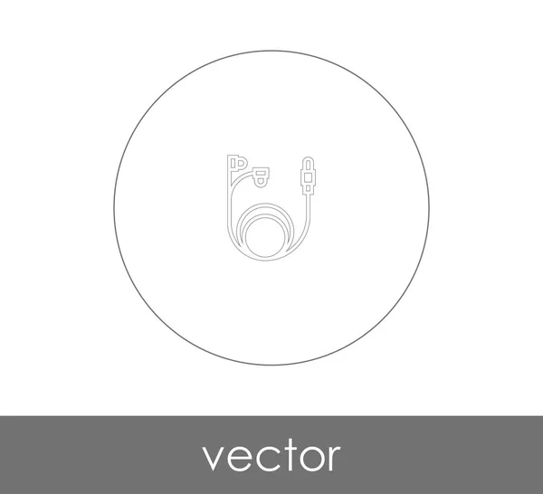 Écouteurs icône plate — Image vectorielle