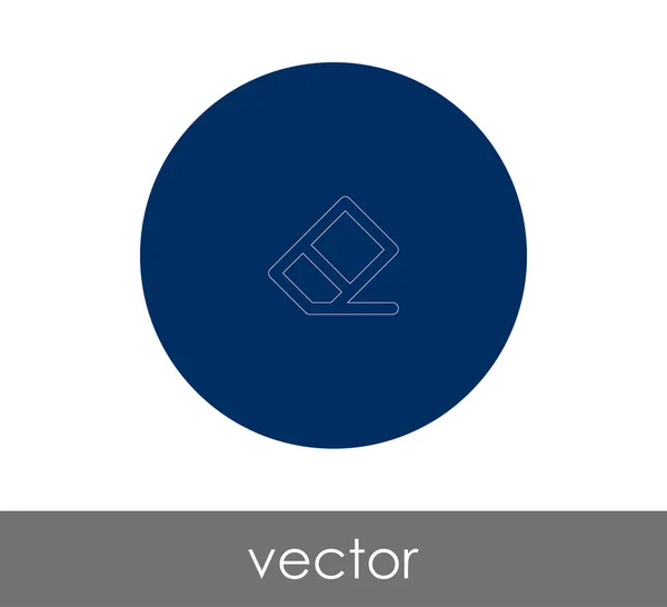 Vector Illustration Design Eraser Icon — Stock Vector