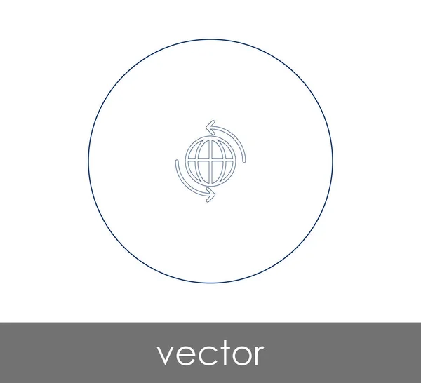 Vector Illustration Design Globe Icon — Stock Vector