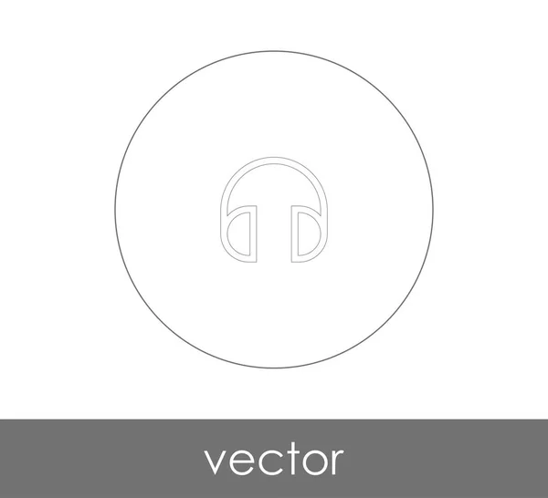 Headset Symbol Für Call Center Audio Kopfhörer Symbol Vektorillustration — Stockvektor