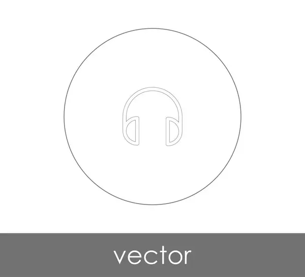 Headset Symbol Für Call Center Audio Kopfhörer Symbol Vektorillustration — Stockvektor