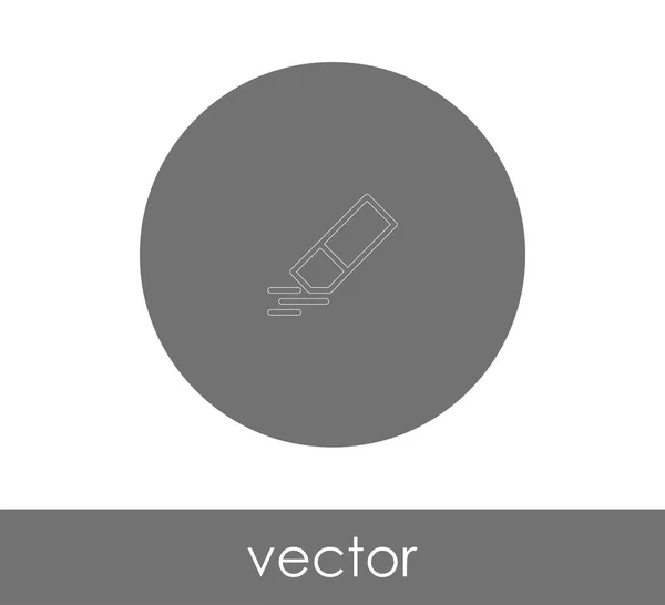 Vector Illustration Design Eraser Icon — Stock Vector