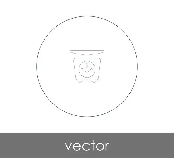 Food scale icon — Stock Vector