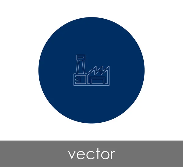 Vektorillustration Der Fabrik Ikone — Stockvektor
