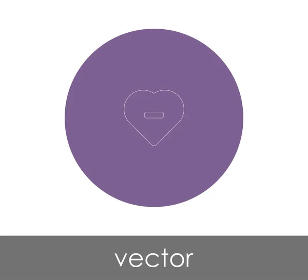 Heart Web Icon Vector Illustration — Stock Vector