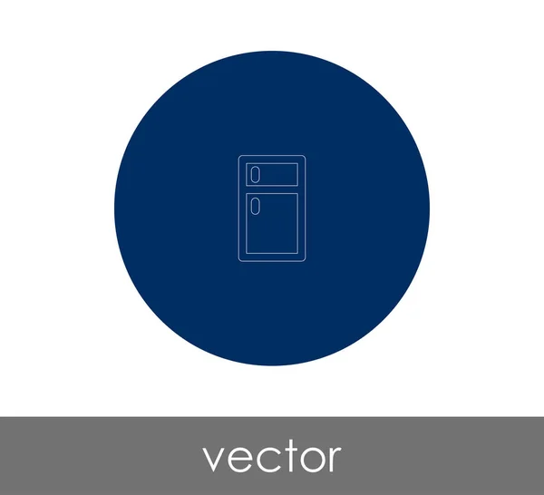 Icône Réfrigérateur Pour Conception Les Applications Web Illustration Vectorielle — Image vectorielle
