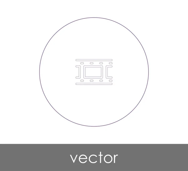 Icono Película Para Diseño Web Aplicaciones Ilustración Vectorial — Vector de stock