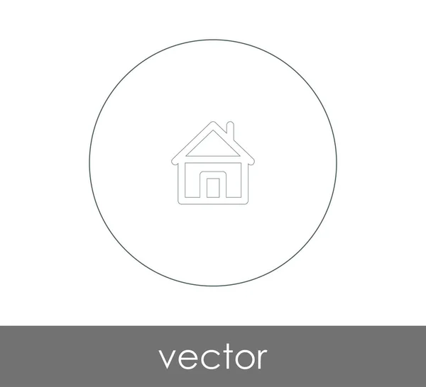 Icono Casero Logotipo Ilustración Del Vector — Vector de stock