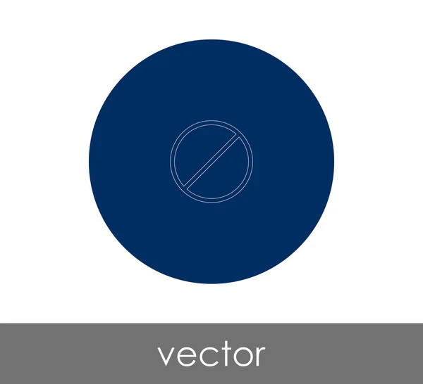 Zabronione Ikona Znak Dla Projektowania Stron Internetowych Aplikacji Ilustracji Wektorowych — Wektor stockowy