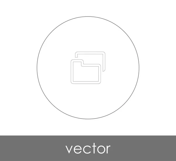 Ícone Pasta Para Web Design Aplicações — Vetor de Stock