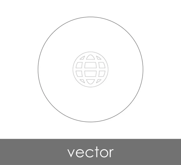 Icono Globo Para Diseño Web Aplicaciones — Vector de stock