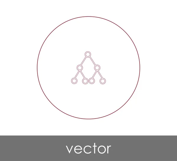 Vector Εικονογράφηση Σχεδιασμός Της Ιεραρχίας Εικονίδιο — Διανυσματικό Αρχείο