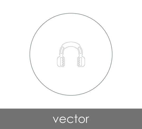 Headset Symbol Für Call Center Audio Kopfhörer Symbol Vektorillustration — Stockvektor