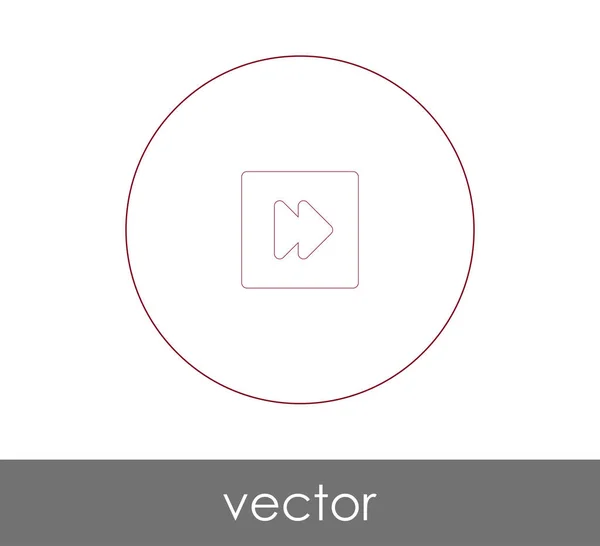 Icono Avance Rápido Para Diseño Web Aplicaciones Ilustración Vectorial — Vector de stock