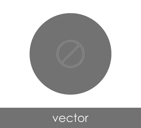 Verbotenes Schild-Symbol — Stockvektor