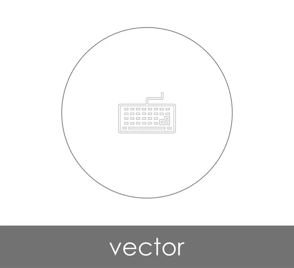 Ícone Teclado Vetor Ilustração Logotipo — Vetor de Stock