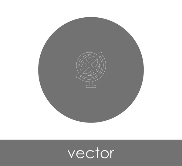 Globus Ikon Til Webdesign Applikationer – Stock-vektor