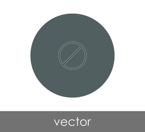 Ícone Sinal Proibido Para Web Design Aplicações Ilustração Vetorial — Vetor de Stock