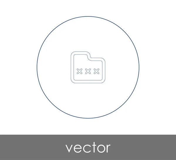 Ícone Pasta Para Web Design Aplicações — Vetor de Stock