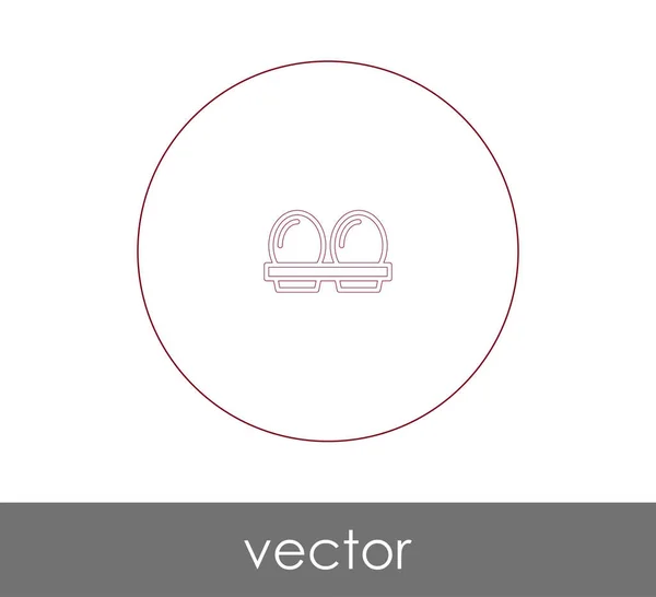 Diseño Ilustración Vectorial Huevo Icono — Vector de stock