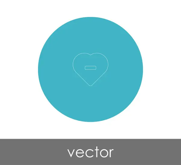 Herz Web Icon Vektorillustration — Stockvektor