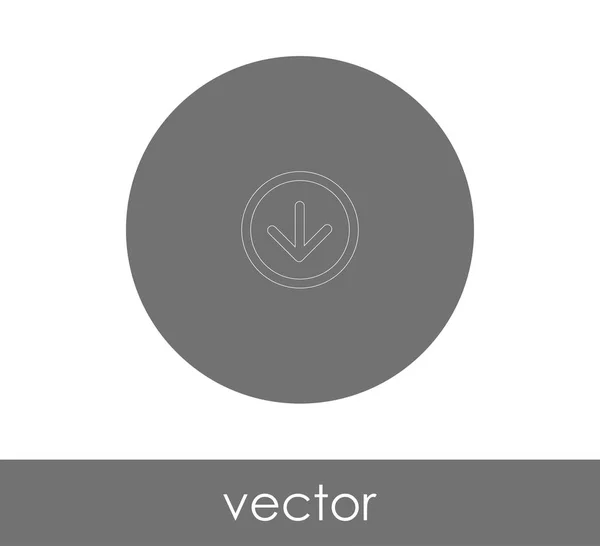 Het Pijlpictogram Voor Webdesign Toepassingen Downloaden — Stockvector