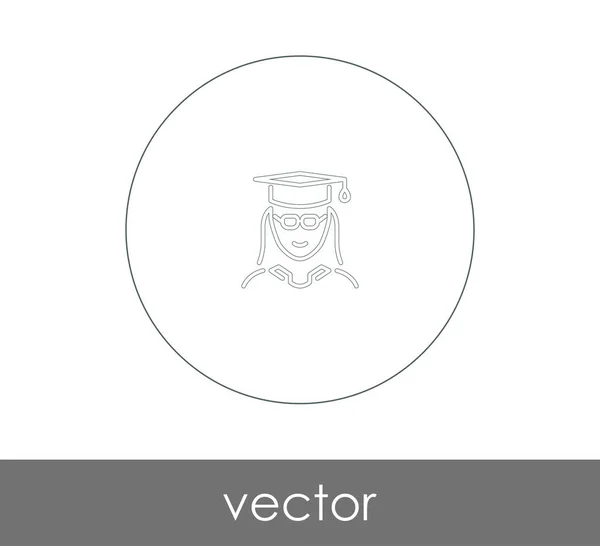 Pós Graduação Ícone Ilustração Vetorial — Vetor de Stock