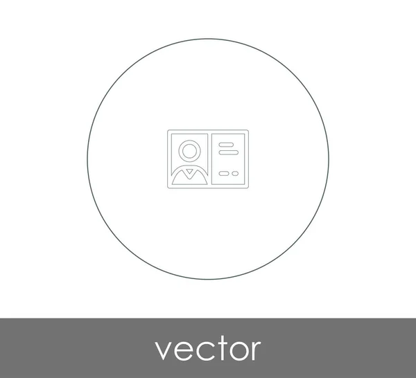 Icono Tarjeta Identificación Para Diseño Web Aplicaciones — Vector de stock