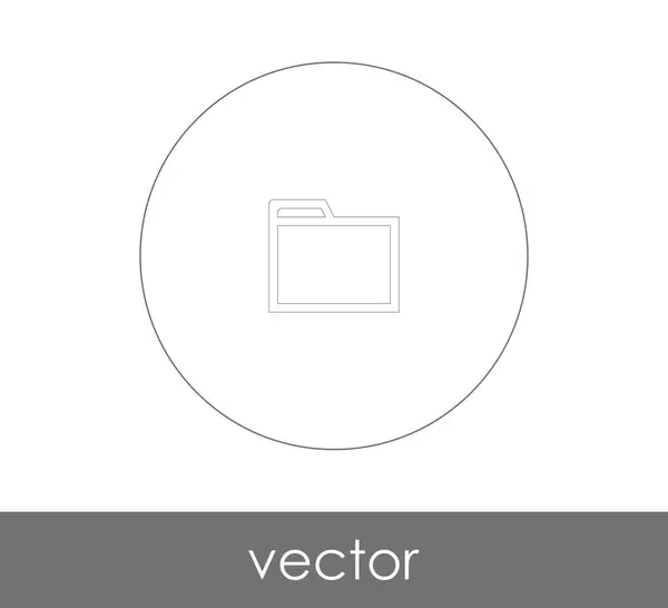 Dosszié Ikon Logó Vektoros Illusztráció — Stock Vector