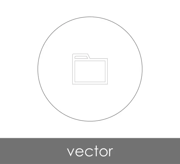 Icono Carpeta Logotipo Ilustración Vectorial — Vector de stock