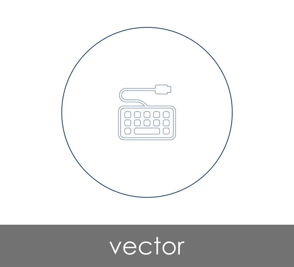 Vector Illustration Design Keyboard Icon — Stock Vector