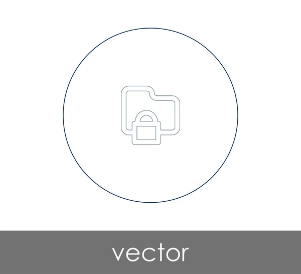 Icono Carpeta Para Diseño Web Aplicaciones — Vector de stock