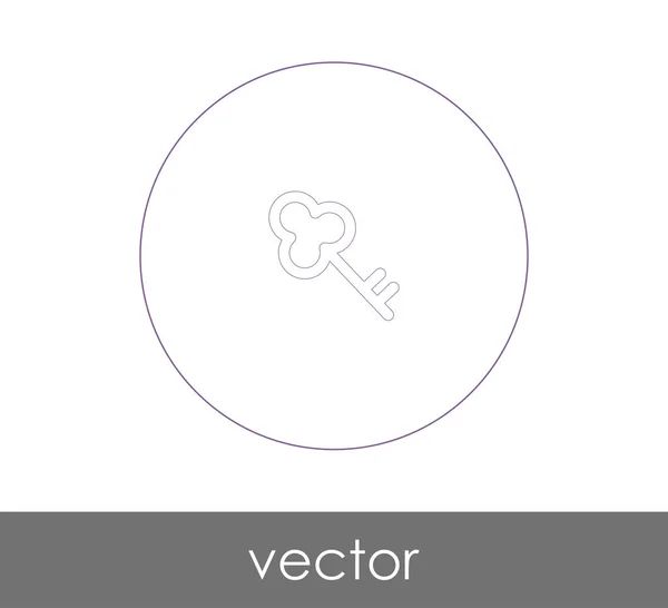 Nyckelikon Vektor Illustration — Stock vektor
