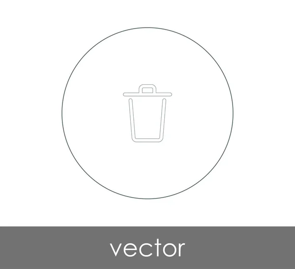 Mülleimer Symbol Für Webdesign Und Anwendungen — Stockvektor