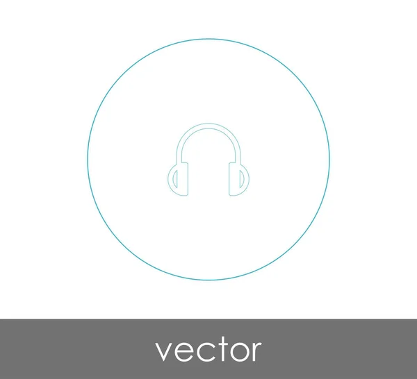 Headset Symbol Für Call Center Audio Kopfhörer Symbol Vektorillustration — Stockvektor